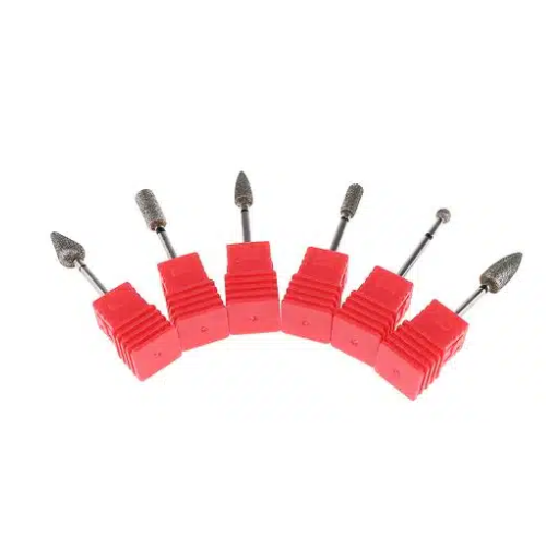6pcs Embouts de Ponceuse Ongles en Diamant Pour Manucure